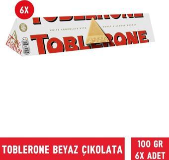 Toblerone Beyaz Çikolata 100 Gr - 6 Adet