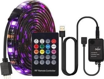 Azemax 50cm Ses Destekli RGB Kumandalı USB Şerit LED Aydınlatma