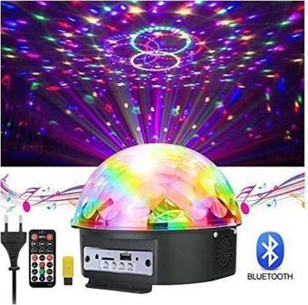 Azemax Bluetootlu Led Disko Topu Küre Işığı Usb+Sd Kart Girişli