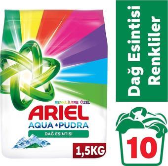 Ariel Dağ Esintisi Renklilere Özel 1,5 Kg Aquapudra Toz Çamaşır Deterjanı