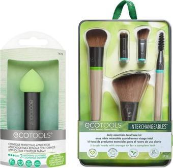 Ecotools Perfecting Kontür Aplikatör + Daily Essentials Total Makyaj Fırça Seti 2Li Set