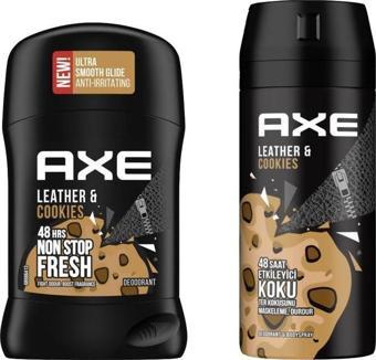 Axe Erkek Deodorant Leather & Cookies 150 ML+ Deodorant Stick 50ML 2li Set