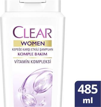 Clear Kepeğe Karşı Etkili Komple Bakım Besleyici Şampuan 485ML