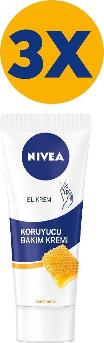 Nivea Bal Mumu Özlü Koruyucu Bakım El Kremi - 75 ml x 3'lü Set