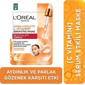 L'Oréal Paris Revitalift Clinical Anında Aydınlatıcı C Vitamini Serum Etkili Maske