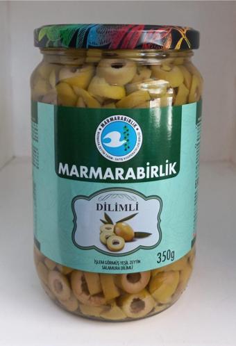 Marmarabirlik DİLİMLİ YEŞİL ZEYTİN 350 GR CAM