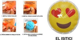 Bosphorus Kalp Emoji Cep Sobası El Isıtıcı,Sıcak Su Torbası Pvc 9Cm