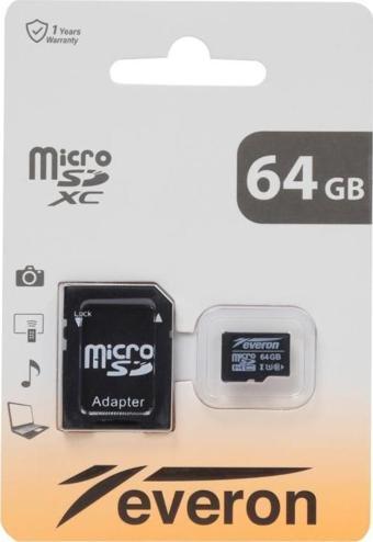 Everon 64GB Micro SD Hafıza Kartı Adaptörlü