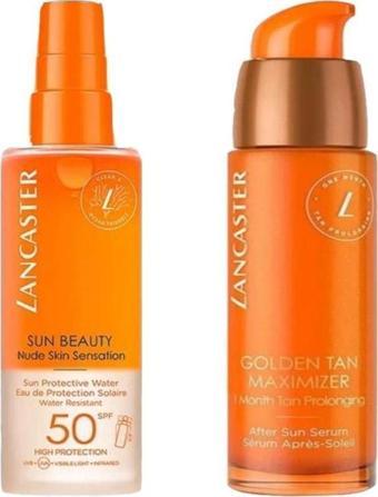 Lancaster Güneş Sonrası Serum 30ml+ Protective Water Spf50 Güneş Koruyucu 150ml 2li Set