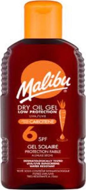 Malibu Güneş Koruyucu Bronzlaştırıcı Dry Oil Jel+Karoten SPF6 200ML