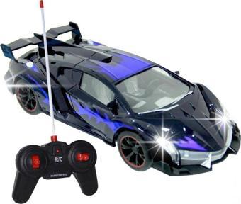Sole Şarjlı, Işıklı Kumandalı Spor Lamborghini, Farları Yanan Spor Araba 1:14