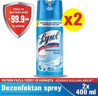 Lysol Dezenfektan Sprey Temizliğin Esintisi Yüzeyler İçin 2x400 ml