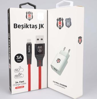 BEŞİKTAŞ ORJINAL LİSANSLI SAMSUNG ŞARJ KABLOSU ve ŞARJ ADAPTÖRÜ 