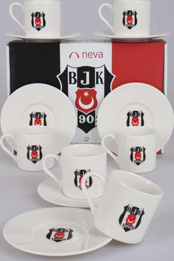 LİSANSLI BEŞİKTAŞ 6 KİŞİLİK TÜRK KAHVESİ FİNCAN TAKIMI