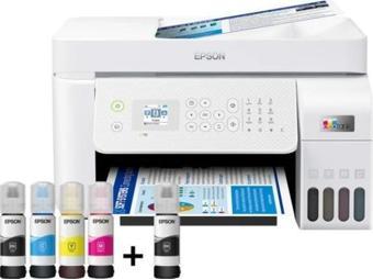 Epson Ecotank L5296 Wi-Fi + Tarayıcı + Fotokopi + Faks Renkli Çok Fonksiyonlu Tanklı Mürekkep Püskürtmeli Yazıcı