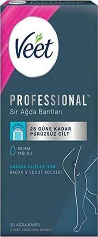 Veet Hassas Ciltler için Pro Sır Ağda Bandı 20li