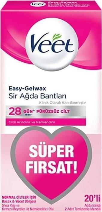 Veet Normal Ciltler için Sir Ağda Bandı 20li