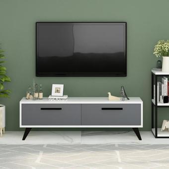 Cantek Dizayn Iki Kapaklı 120 cm Melisa Tv Ünitesi Beyaz - Antrasit