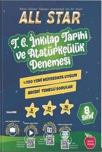 8. Sınıf T. C. İnkılap Tarihi ve Atatürkçülük  All Star Branş Deneme - Kolektif  - Newton Yayınları