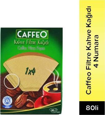 Caffeo 4 Numara Filtre Kahve Kağıdı 80 Adet Kahverengi