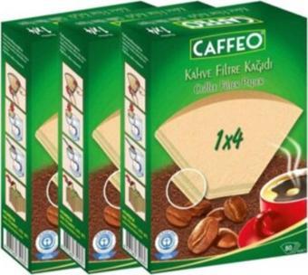 Caffeo Kahve Filtre Kağıdı 1X4 80 Adet 3 Lü Set (240 Adet)