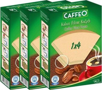 Caffeo Kahve Filtre Kağıdı 1X4 80 Adet 3 Lü Set 240 Adet