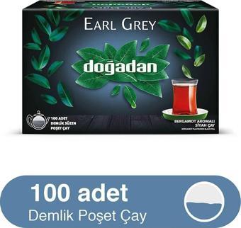 Doğadan Earl Grey 100'Lü Demlik Poşet Siyah Çay