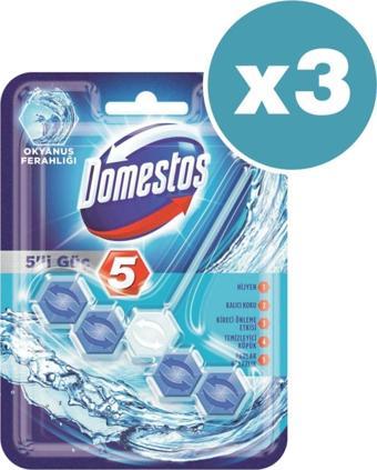 Domestos Wc Blok 5'Li Güç Okyanus Ferahlığı 55 Gr X 3 Adet