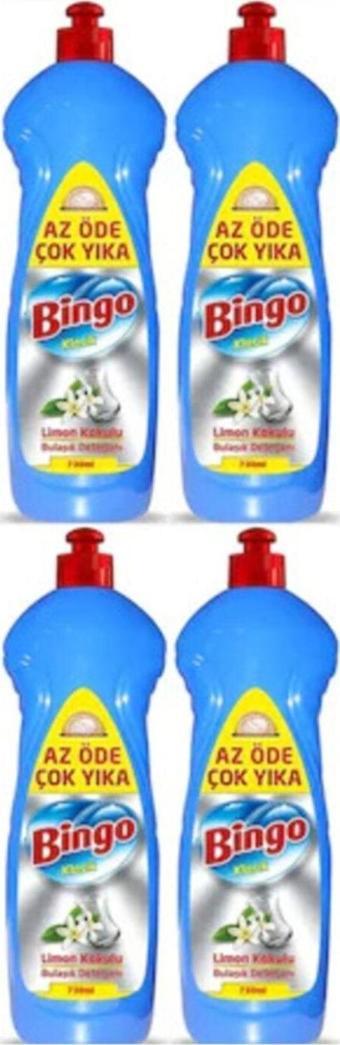 Bingo Sıvı Bulaşık Deterjanı Limonlu 730 Ml X 4 Adet