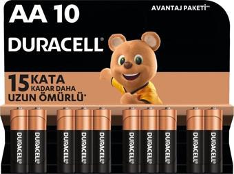 Duracell Alkalin Aa Kalem Piller 10’Lu Paket