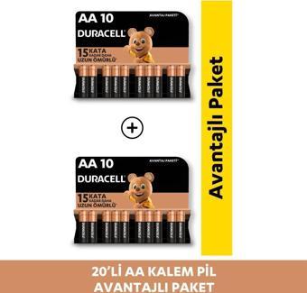 Duracell Basic AA 20'li Kalem Pil