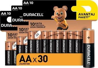 Duracell Alkalin Aa Kalem Piller, 30 Lu Paket