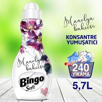 Bingo Soft Konsantre Çamaşır Yumuşatıcısı Manolya Bahçesi 1440 Ml 4 Lü