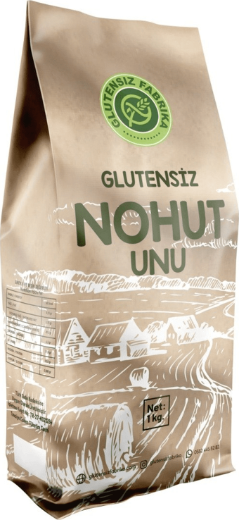 GLUTENSİZ KEPEKLİ ÇİĞ NOHUT UNU VEGAN 1 KG