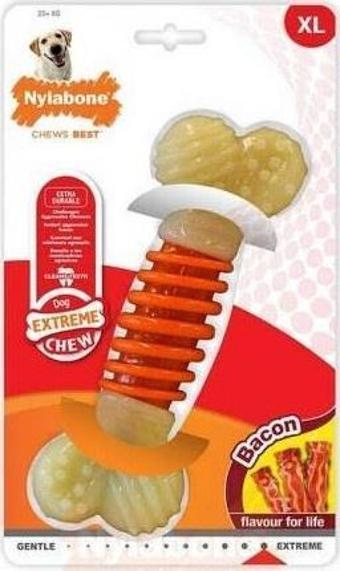 Nylabone Domuz Pastırması Aromalı Köpek Çiğneme Kemiği XL