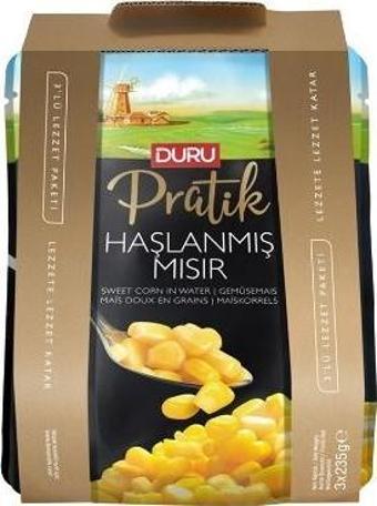 Duru Pratik Haşlanmış Mısır 3x235 Gr. (2'li)