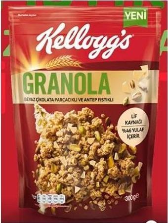 Ülker Kellogg's Granola Beyaz Çikolatalı Antep Fıstıklı 300 Gr.