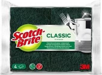 Scotch Brite Bulaşık Süngeri Yeşil 4'lü Klasik (12'li)