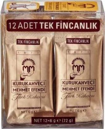 Kurukahveci Mehmet Efendi 12x6 Gr. (12'li) Türk Kahvesi