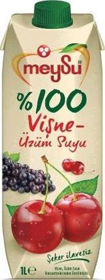 Meysu %100 Vişne-Üzüm Meyve Suyu 1 Lt. (12'li)