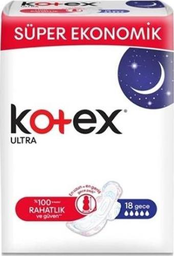 Kotex Ultra Dortlu Eko Gece 15-li (12'li)