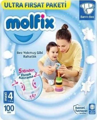 Molfix Ultra Fırsat Paketi Maxi 100'lü Bebek Bezi (4)