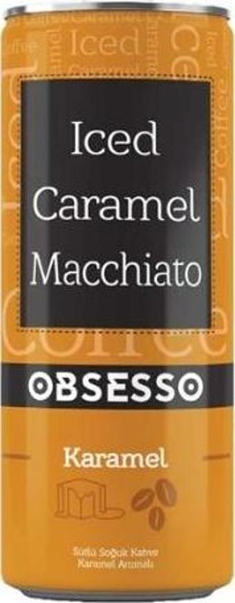 Obsesso Soğuk Kahve Caramel Macchıato Teneke 250 ML (24'lü)