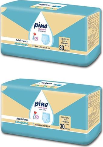 Pine Külotlu Hasta Bezi Orta Boy Medium Avantaj Paket 30*2 Paket 60 Adet