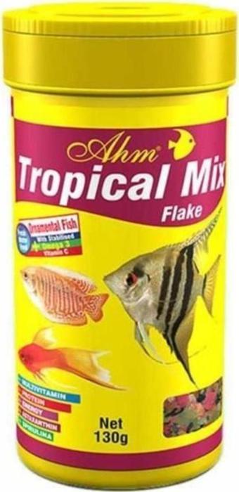 Ahm Tropical Mix Flake Etçil Hızlı Büyüten Balık Yemi 130 gr