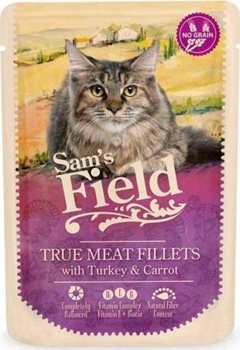 Sam's Field Kedi Ödülü Turkey Filets / Carrot 85 gr