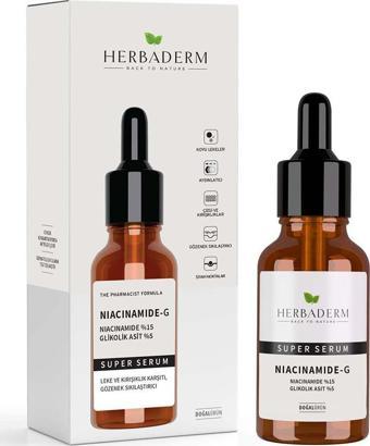 Herbaderm Süperserum Niacinamide %15 Glikolik Asit %5 30ML