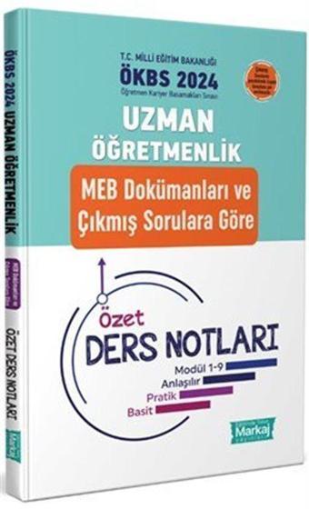 Uzman Öğretmenlik Meb Çalışma Kitabı Öba Ders Videoları Özet Ders Notları - Markaj Yayınları