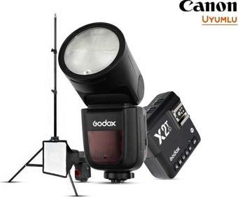 Godox V1 Canon Flaş Full Set (Flaş, Tetikleyici, Softbox, Tripod)