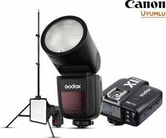 Godox V1 Canon Flaş Full Set (Tepe Flaş + Tetikleyici + Ayak + Softbox)